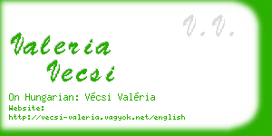 valeria vecsi business card