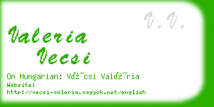 valeria vecsi business card